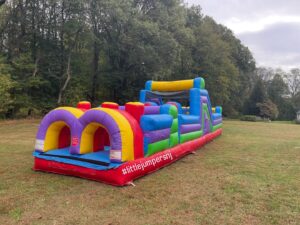 40FT Rainbow Obstacle Course rental for school field days in Union County, New Jersey.