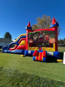 Halloween bounce house with slide