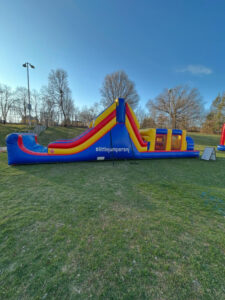 colorful inflatable obstacle course rental form littlejumpersnj.com